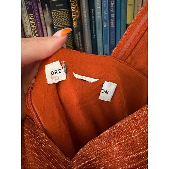 Dress the Population Meredith Metallic Ombré Cutout Plissé Gown Small *Sample - Picture 7 of 7